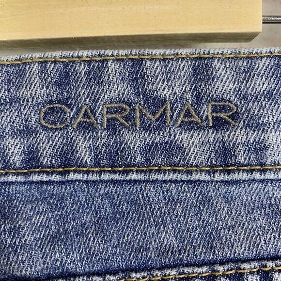 Carmar Jeans Blue Distressed Patch Jeans D112216‎ - Picture 7 of 10